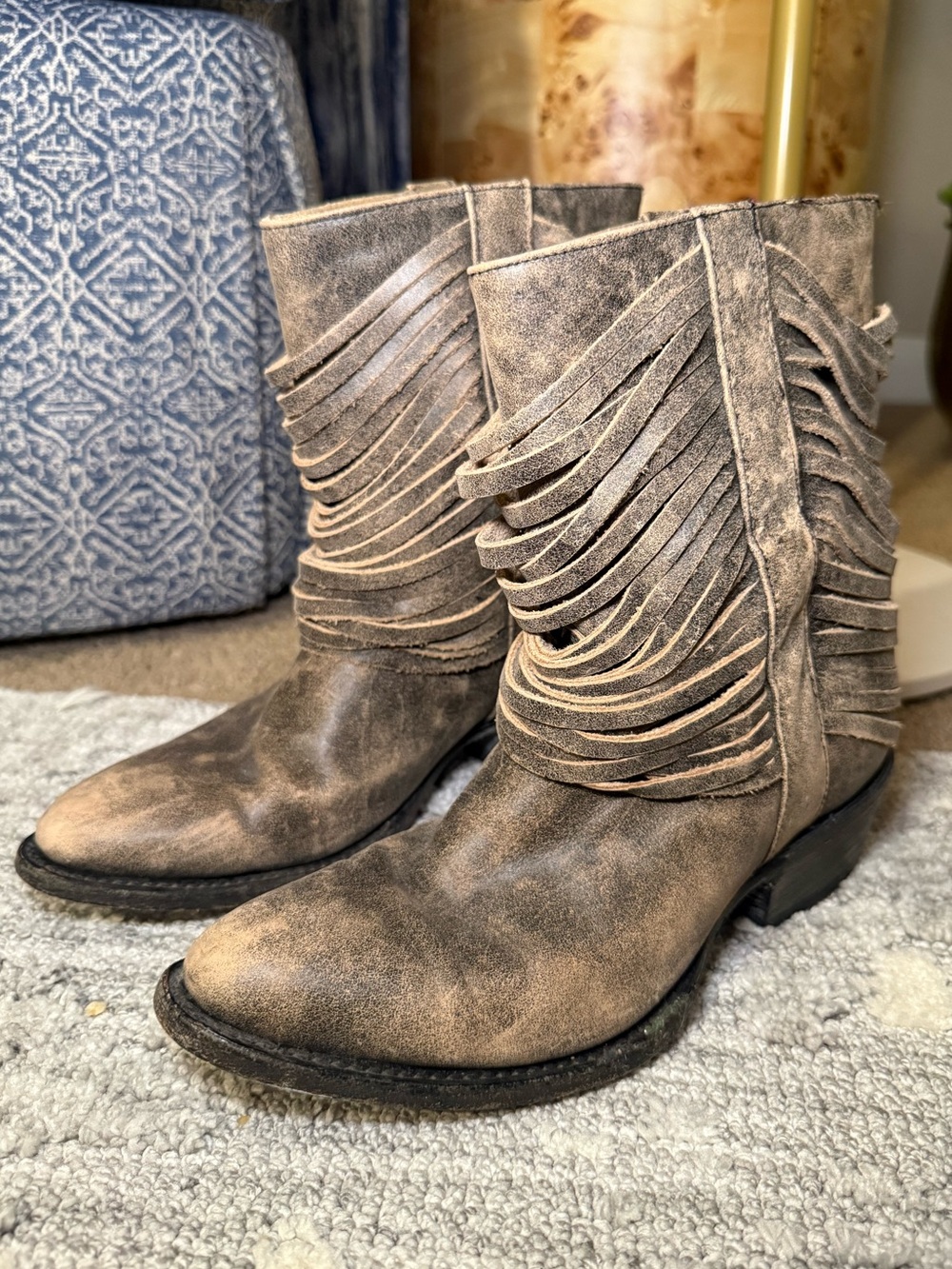 Matisse Slash Fringe Leather Boots